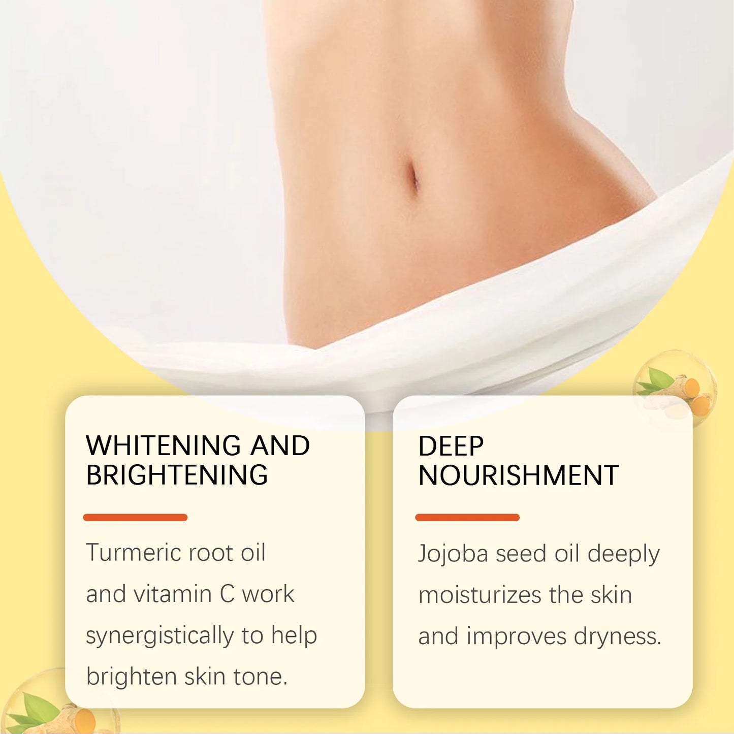 Turmeric Body Oil – Brightening & Moisturizing Skin Care 100ml