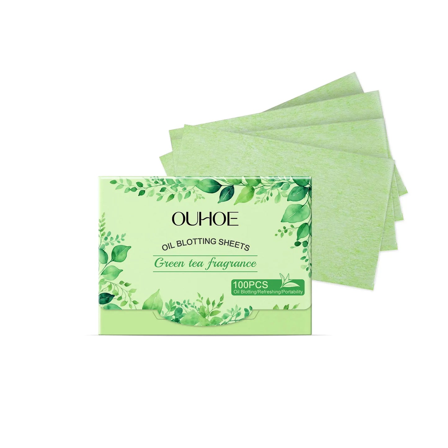 Green Tea Oil Blotting Sheets 100 Pcs – Oily Skin Control