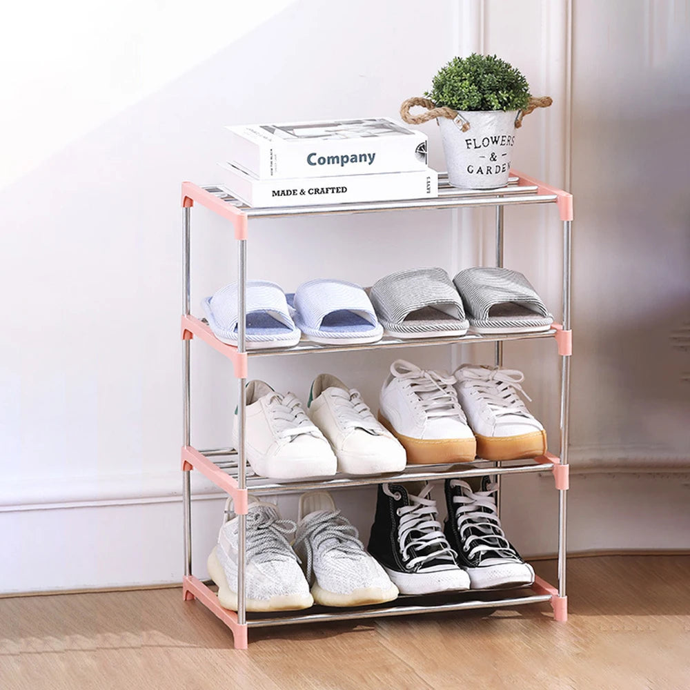 3/4 Shoe Rack Multi Layered And Space Saving Shoe Rack For Simple Household Storage And Storage Three And Four Layer Shoe Racks Peaceful Pleasures Health and Wellness 4