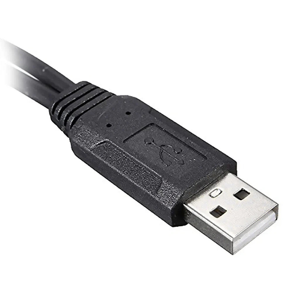 USB 2.0 Y Splitter Cable – Dual USB Female Power & Data