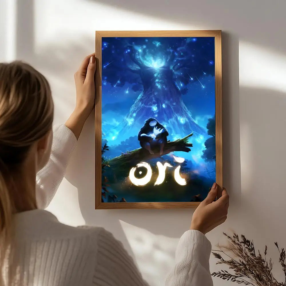 Game O-Ori HD Self-Adhesive Waterproof Wall Art Poster | Decor Wall Art Poster Peaceful Pleasures Health and Wellness White2 40X50cmNoframe