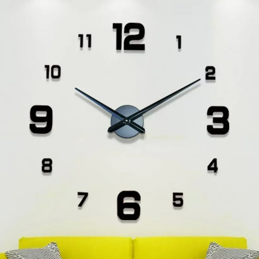 Large Acrylic Mirror Wall Clock | Modern Silent Home Decor Decorative Wall Clock Peaceful Pleasures Health and Wellness