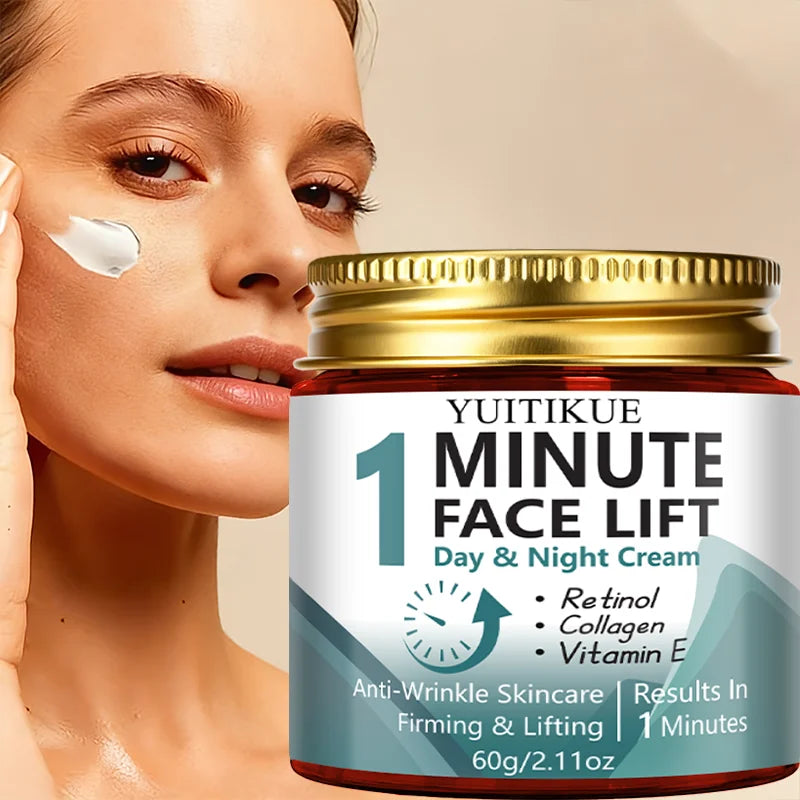 1-Minute Facial Lifting Day & Night Cream, contains retinol and collagen, firming and lifting，anti-wrinkle skincare Peaceful Pleasures Health and Wellness