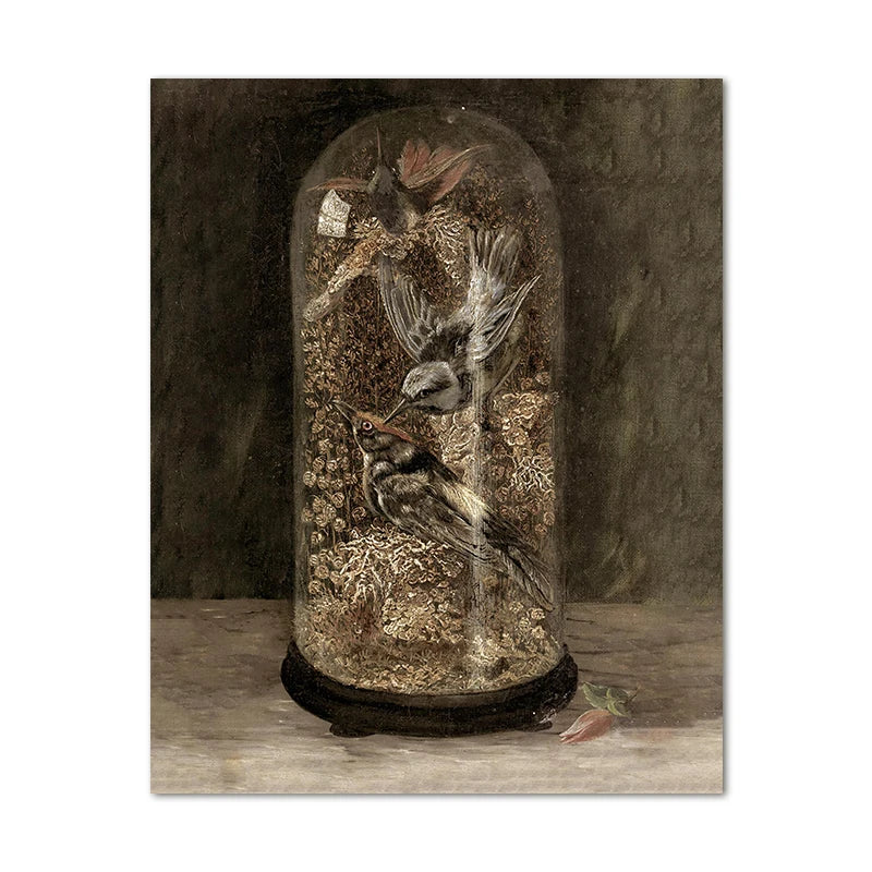 Moody Victorian Paintings Prints Vintage Dark Academia Aesthetic Decor Floral Poster Skeleton Canvas Painting Gallery Wall De Peaceful Pleasures Health and Wellness