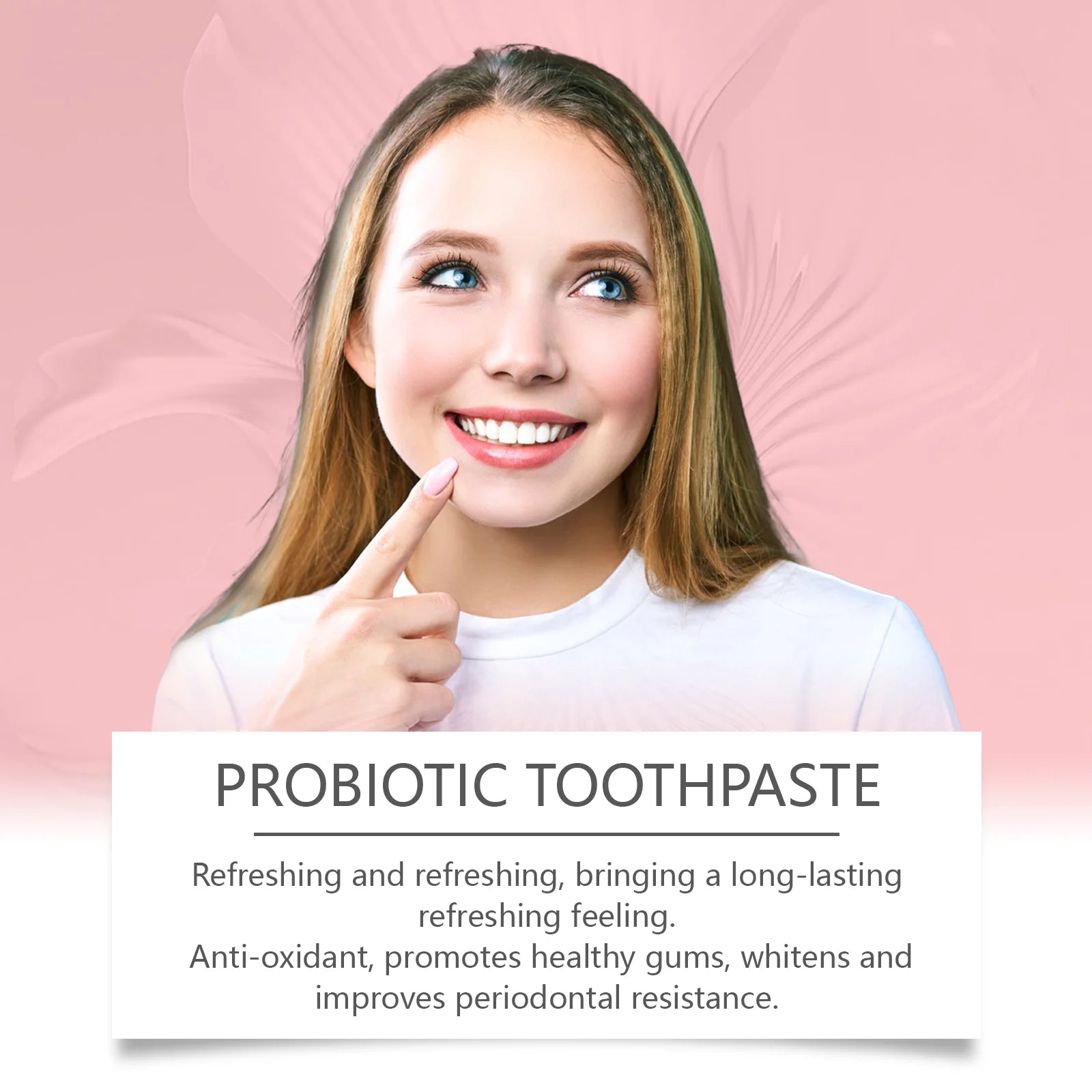 Probiotic Brightening White Toothpaste Remove Odors Fresh Breath Removing Dental Plaque Soothing Gums Clean Oral Care Toothpaste Peaceful Pleasures Health and Wellness