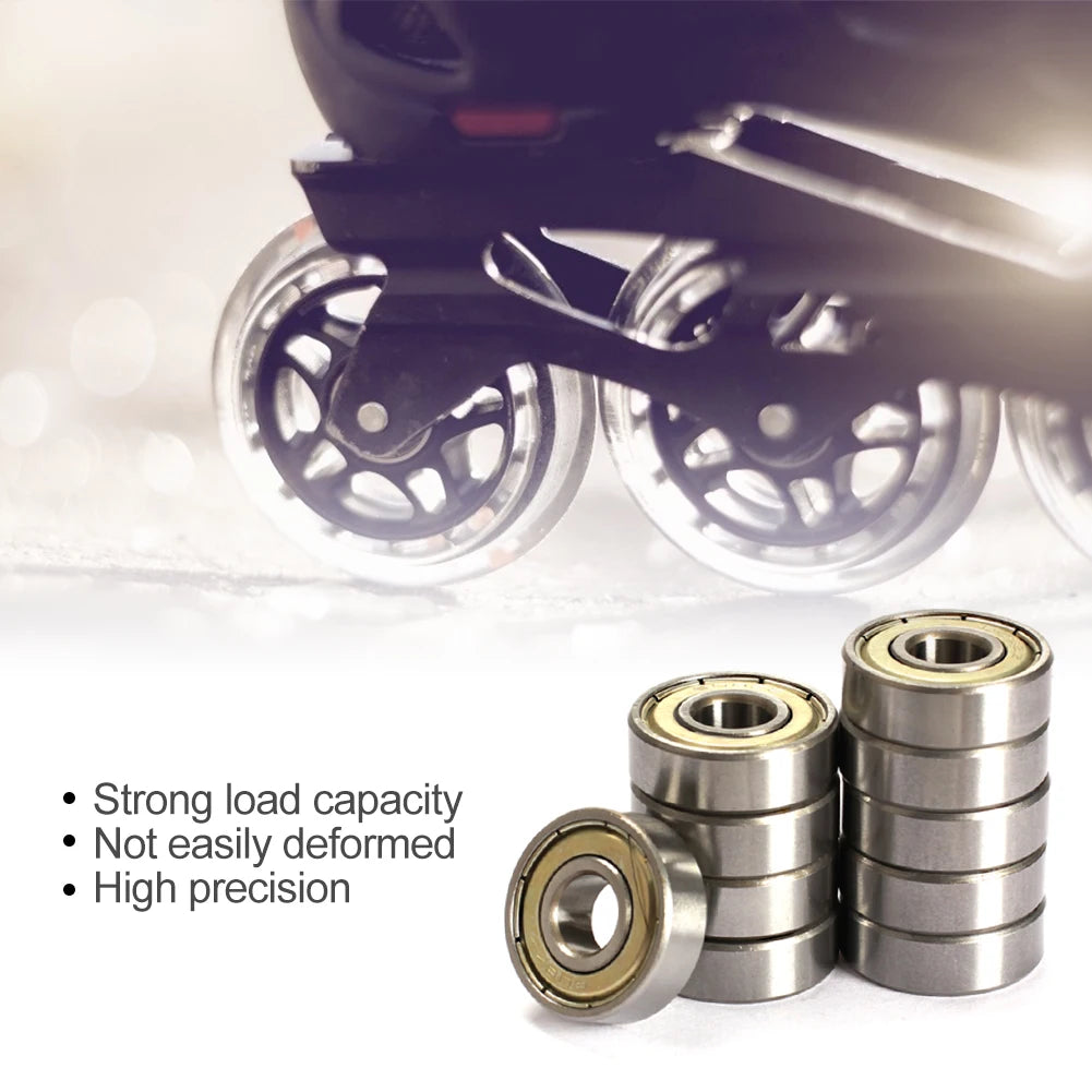 20-100pcs Ball Bearings 608ZZ ABEC-7 Deep Groove Miniature Bearings For Skateboard Scooter High Carbon Steel Single Row Bearings Peaceful Pleasures Health and Wellness