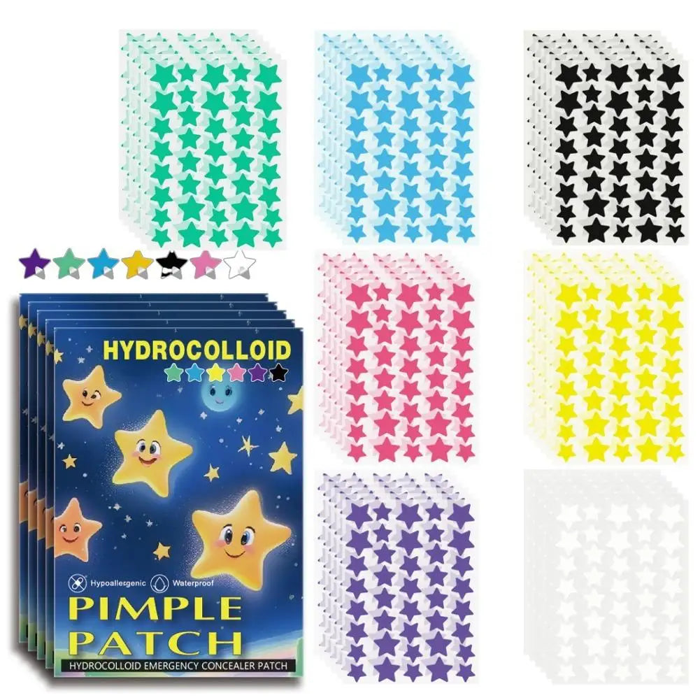 1400pcs Hydrocolloid Colorful Pimple Patches Pimple Cover Sticker Star Shaped Invisible Pimple Cover Removal Pimple Patch Peaceful Pleasures Health and Wellness 01