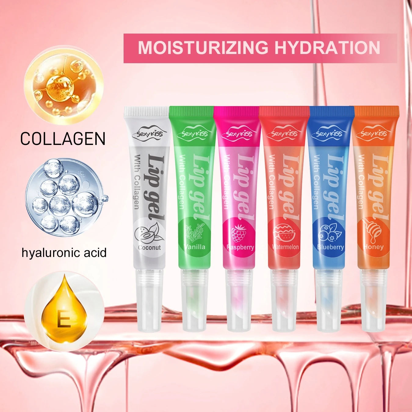 24PCS Luxury Gift Set Lip Balm Jelly Set Hydrating and Glossy for Dry Lips Valentine's Day Gifts Perfect Present for Peaceful Pleasures Health and Wellness