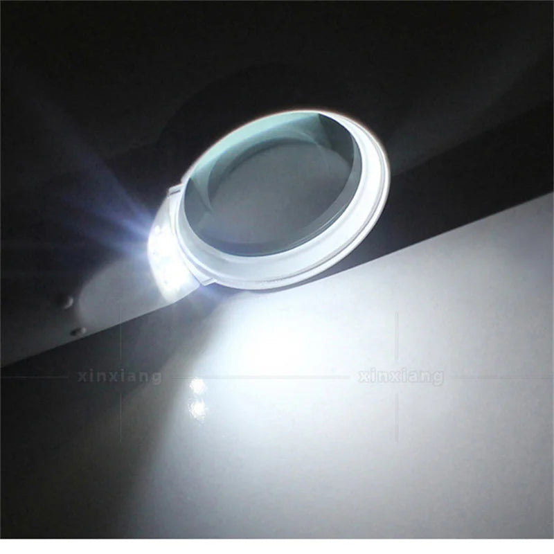 15X Magnifying Glass with Led Lights Old Man Loupe Rechargeable Magnifier Illuminated Handheld Reading Glasses, for Seniors Peaceful Pleasures Health and Wellness