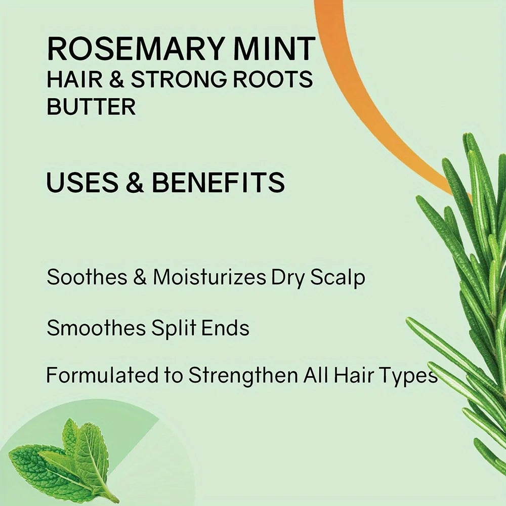 GZE Rosemary Mint Hair Butter – Growth & Damage Repair 100g Hair Growth Butter Peaceful Pleasures Health and Wellness