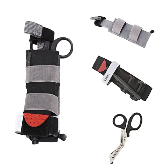 Tactical First Aid Kit Molle Pouch Belt Fast Tourniquet scissors Medical CAT Outdoor Elastic Tourniquet Holder Pen Survival Bag Peaceful Pleasures Health and Wellness