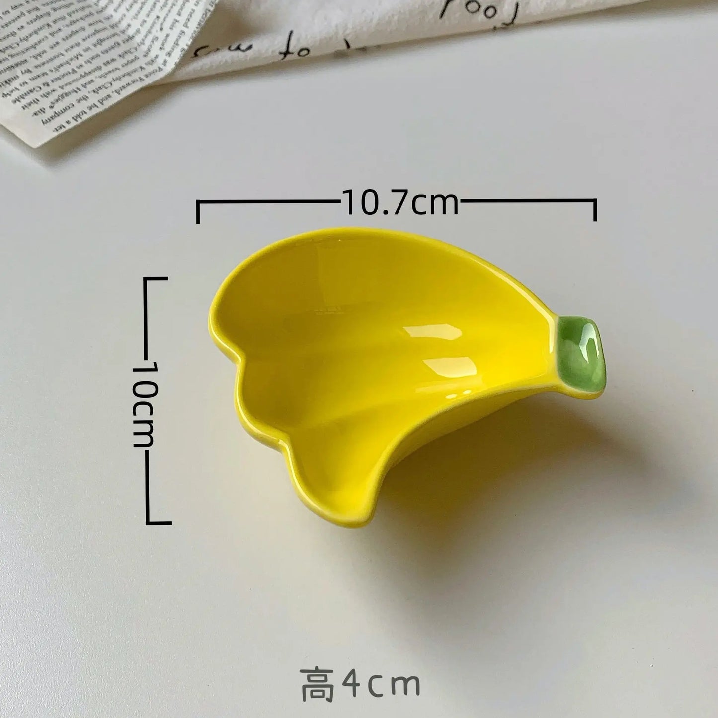 Cartoon Cute Ceramic Dipping Dish Home Snack Side Dishes Bone Plate Seasoning Soy Sauce Sauce Dish Exquisite Household Tableware Peaceful Pleasures Health and Wellness banana