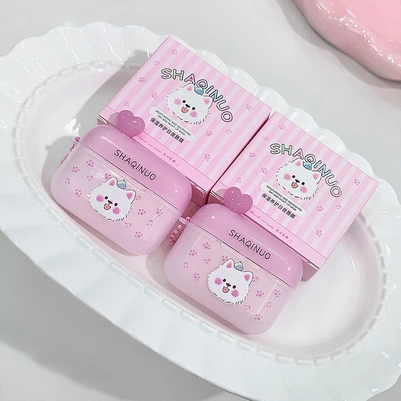 SHAQINUO Hydrating Day & Night Lip Mask with Brush | Lip Care