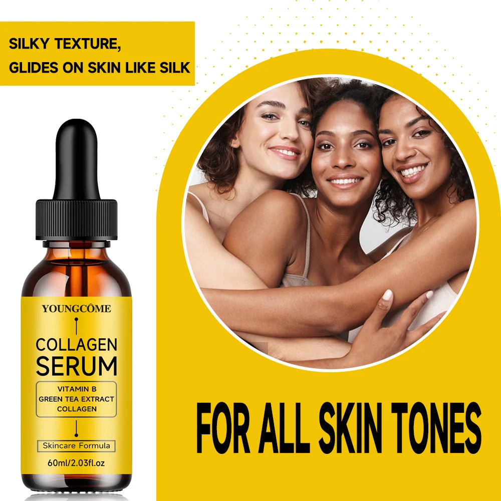 Collagen Face Serum with Vitamin B & Green Tea Extract: Hydrating Facial Care for Daily Moisturization Skin Barrier Support Peaceful Pleasures Health and Wellness