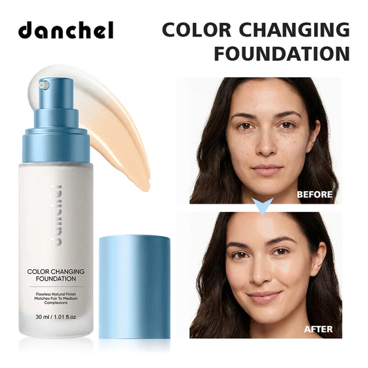 Color Changing Liquid Foundation Matte Full Coverage Concealer Waterproof Oil Control Long Lasting Face Nude Makeup Base Peaceful Pleasures Health and Wellness