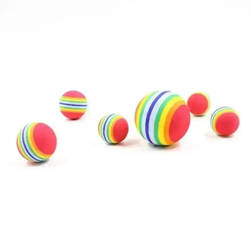Pet Rainbow Ball Cat Foam Toy Cotton Dog Molar Colorful Supplies Toys