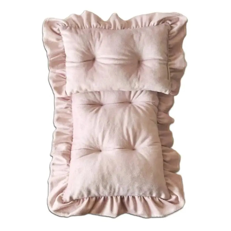 Newborn Photography Mattress & Pillow Set | Soft Cotton Props