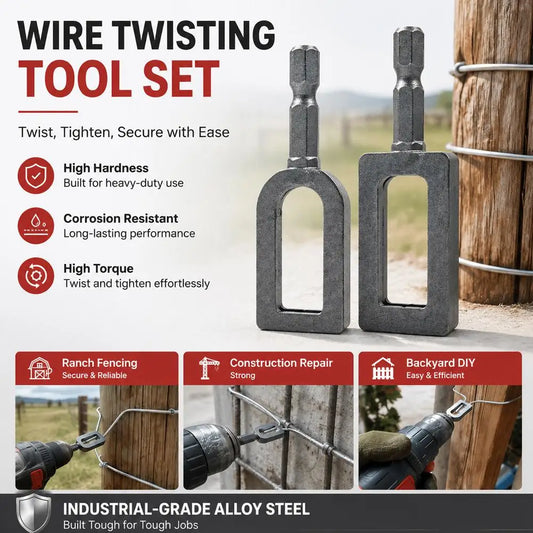 1/4" Hex Wire Twister Drill Attachment – Rebar Tie Wire Tool Wire Twister Tool Oasis Select