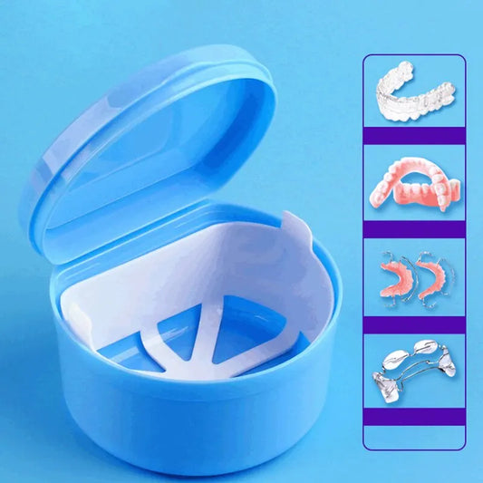 Dental Care Box Dental Holder Cleaning Box Orthodontic Appliance Denture Immersion Cleaning Box Belt Filter Cleaning 1pc Peaceful Pleasures Health and Wellness