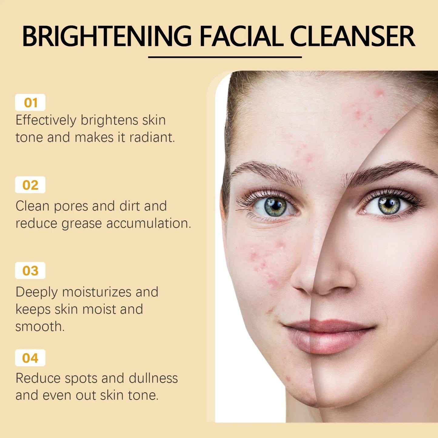 JAYSUING Turmeric Foam Facial Cleanser – Pore & Oil Control 100ml