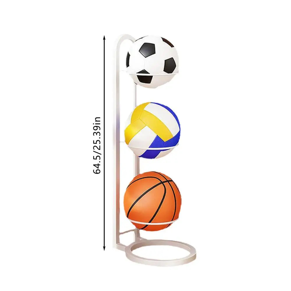 Heavy Duty Steel Multi-Sport Ball Rack Stand – 2/3/4-Tier