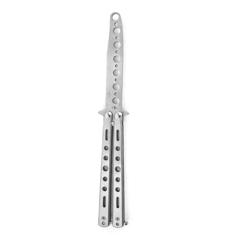 Foldable Comb Stainless Steel Practice Training Butterfly Knife Comb Beard Moustache Brushe Salon Hairdressing Styling Tool Peaceful Pleasures Health and Wellness 6