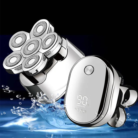 Men's 6-Blade Electric Rotary Shaver – Head & Face Razor Electric Rotary Shaver Peaceful Pleasures Health and Wellness