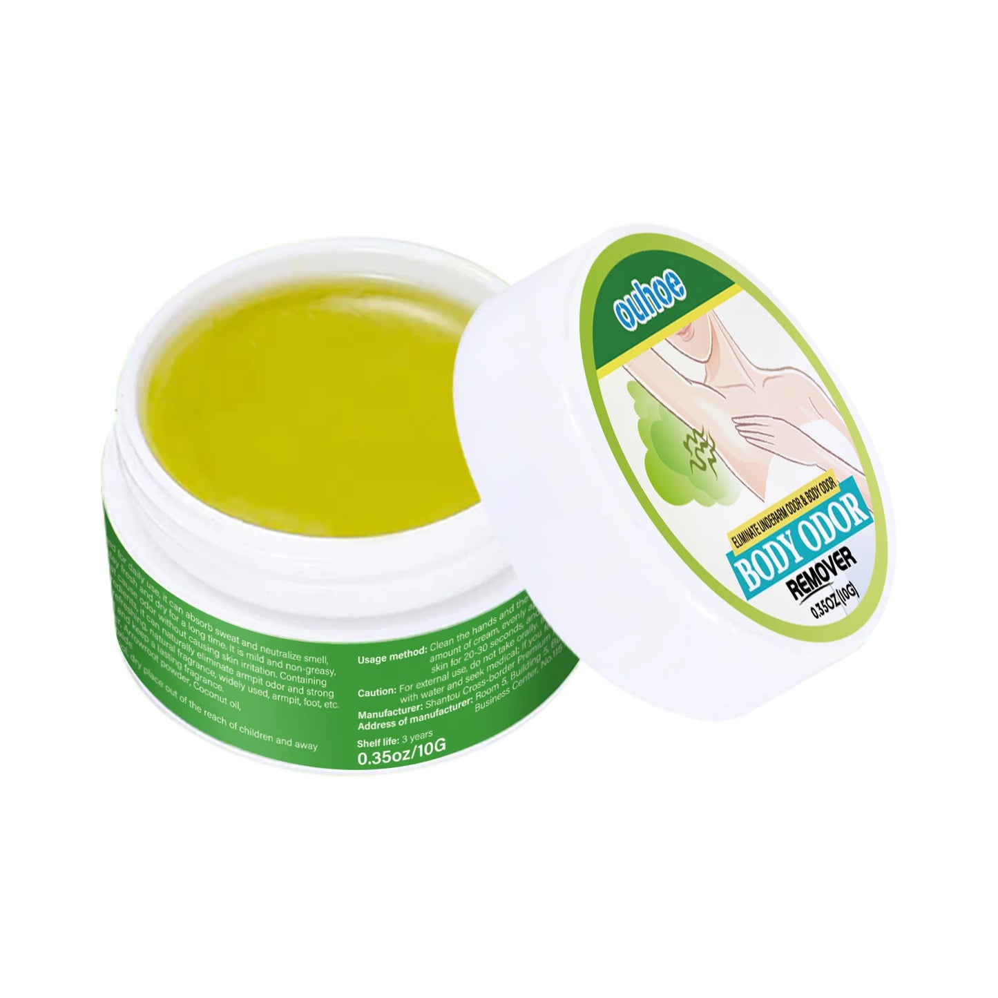 Armpit Deodorant Cream Shea Butter Solid Balm – 10g Odor Control