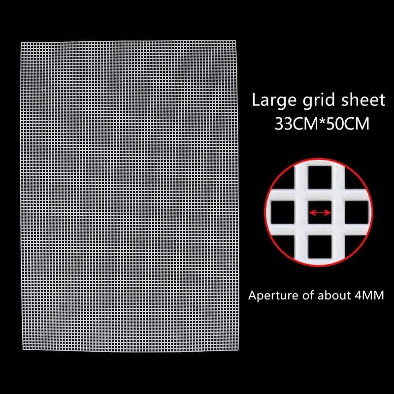 Plastic Mesh Cloth for Latch Hook Bags & Rug Crafts – 7 Sizes