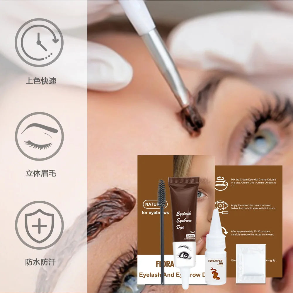 Semi-Permanent Waterproof Eyebrow Dye Cream | Long-Lasting