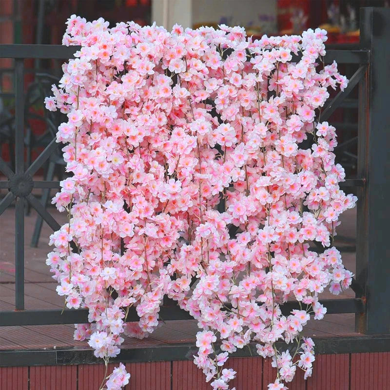 180CM Artificial Sakura Silk Flower Vine | Wedding & Home Decor