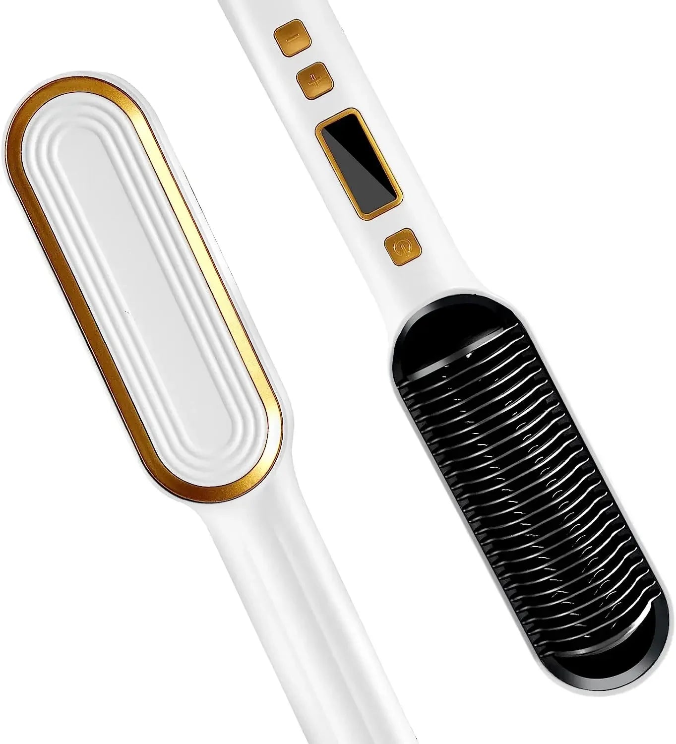Hair Straightener Brush Anti-Scald Ionic Hair Straightener Comb LED Screen Fast Heating Straightening Brush Women Hairstyle Tool Peaceful Pleasures Health and Wellness