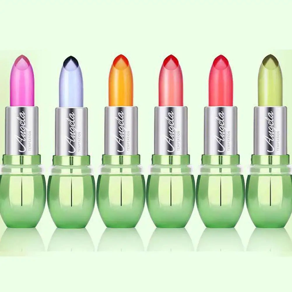 Crystal Jelly Lipstick,Magic Color Changing Lipstick, Moisturizing Temperature Color Changing Lip Gloss,Nourishing Lip Balm Peaceful Pleasures Health and Wellness
