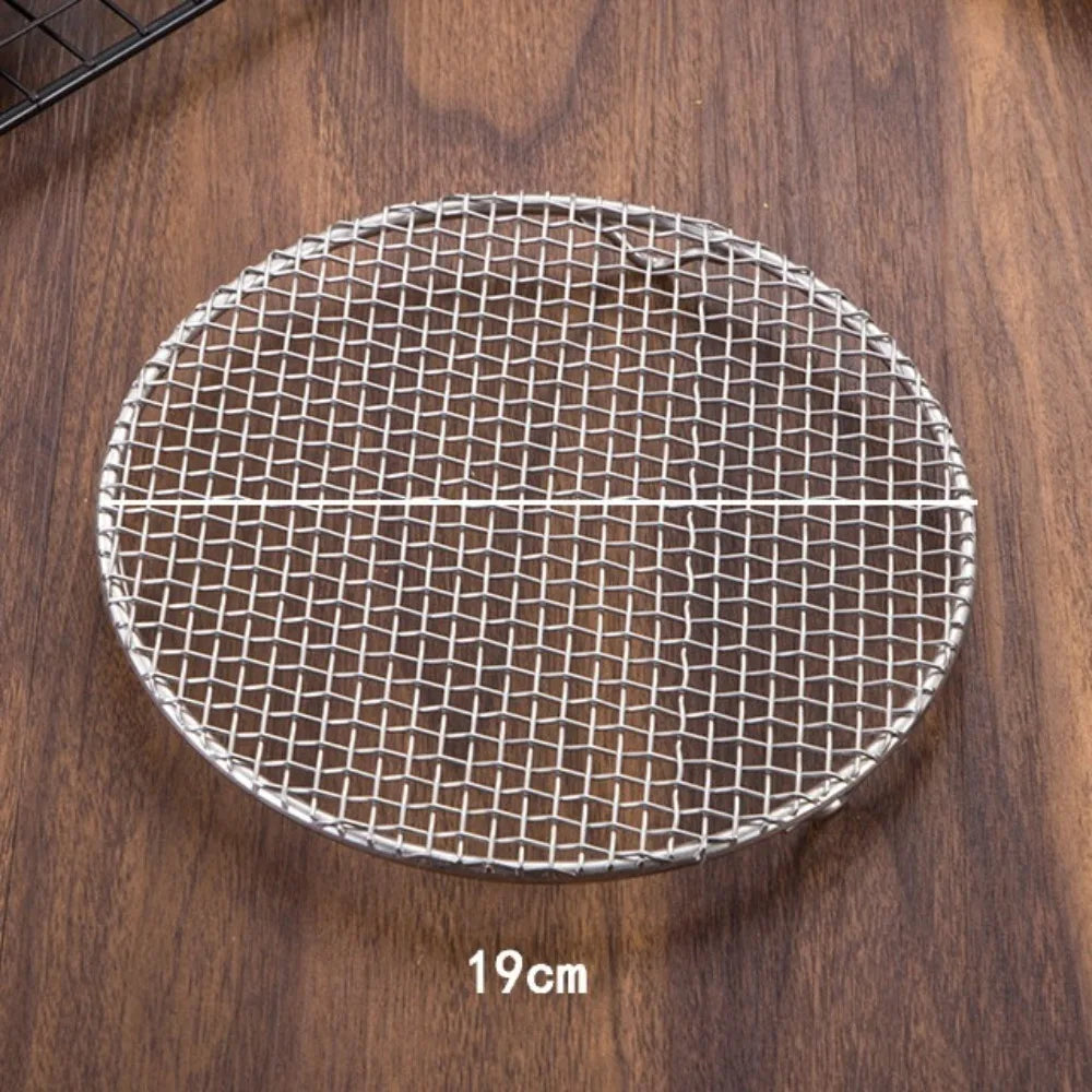 Stainless Steel Tempura Frying Net | Round BBQ Draining Net