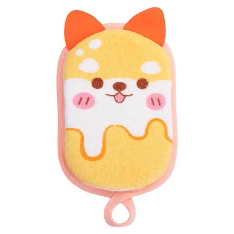 Cartoon Baby Bath Sponge | Soft & Gentle for Newborns 0–3Y