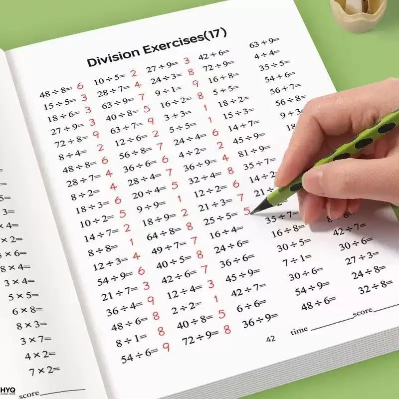 48 Pages Multiplication Division 99 Times Exercise Book Training
