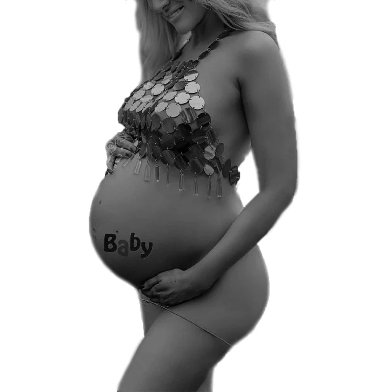 Maternity/Boudoir Body Jewelry Pregnancy Dresses for Photo Shoot Pregnancy Vest T-shirt Sexy Llingeries Peaceful Pleasures Health and Wellness