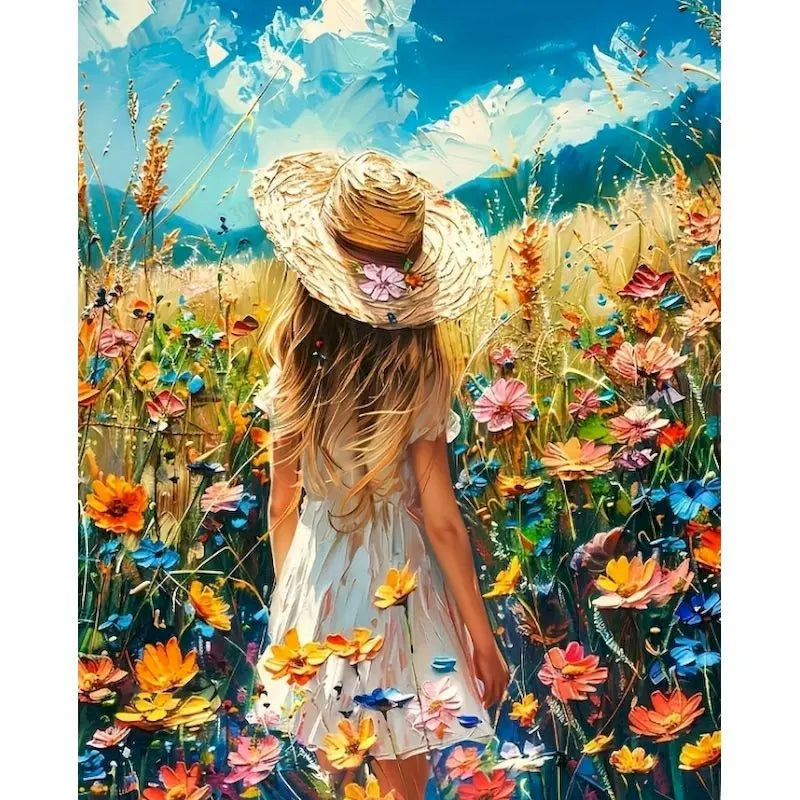 GATYZTORY 60x75cm Painting By Numbers DIY Paint Kit Drawing Girls Picture Painting Numbers For Adults Decorative Paintings Peaceful Pleasures Health and Wellness 1-3 50x70cm Unframed