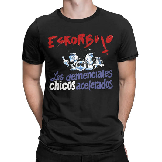 Men Eskorbuto T Shirts Meme Pure Cotton Clothing Vintage Short Sleeve Crew Neck Tees Plus Size T-Shirts Peaceful Pleasures Health and Wellness black S