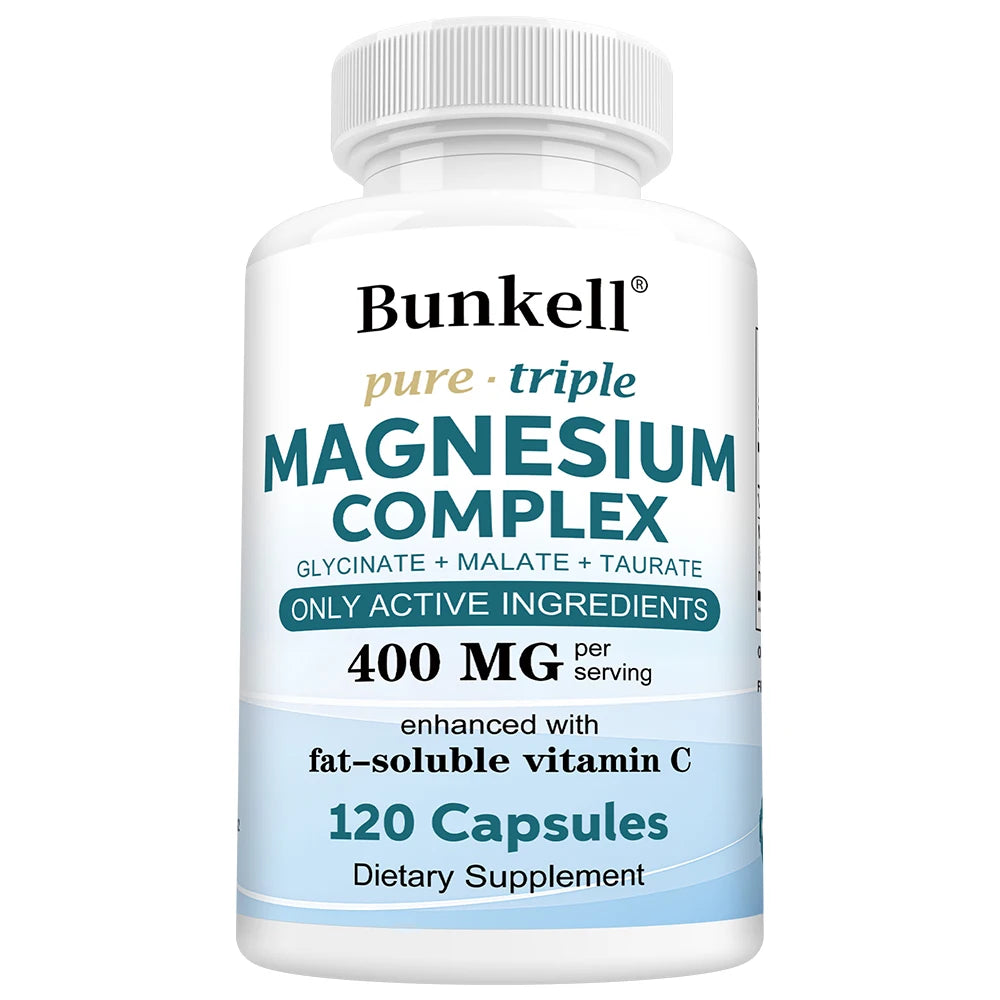 Magnesium Complex - L-Threonate, Glycinate & Malate - Brain, Sleep, Memory, Muscle & Bone Support, Stress & Anxiety Relief Peaceful Pleasures Health and Wellness 120 count-1 bottle