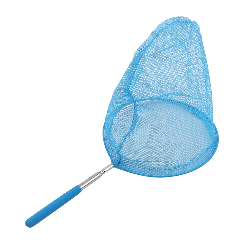 Retractable Fishing Nets Insect Butterfly Dragonfly Net Outdoor Portable Fishing Net Children Fun Game Fishing Toy Peaceful Pleasures Health and Wellness Blue