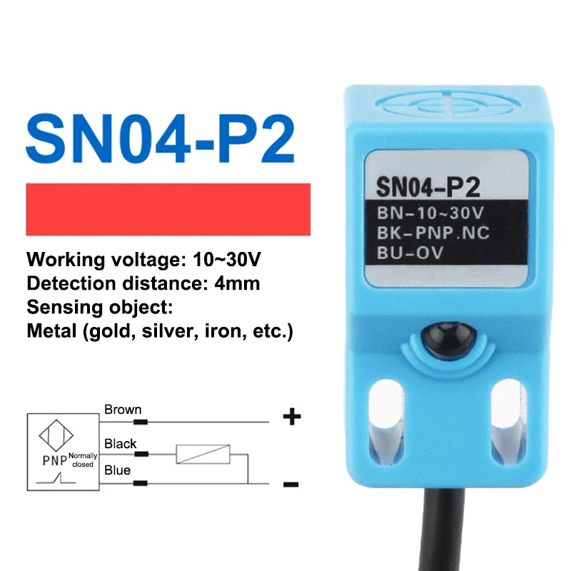 1pc NPN PNP SN04-N SN04-P SN04-N2 SN04-P2 Metal Detection Sensor Proximity Switch For Metal Detection Square Induction Switch Peaceful Pleasures Health and Wellness 0 Blue-4