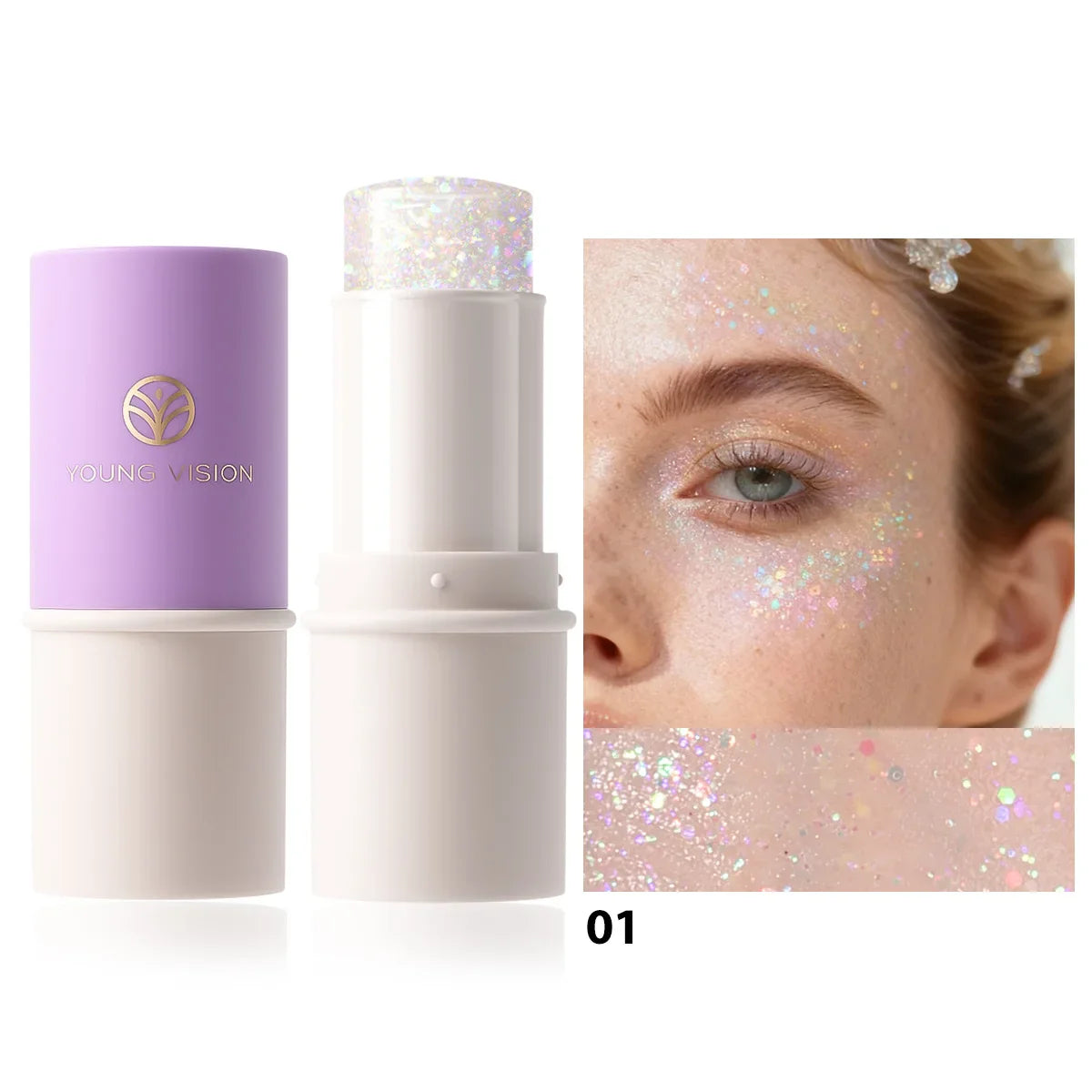 7-Color Face & Body Glitter Stick – Waterproof Festival Makeup