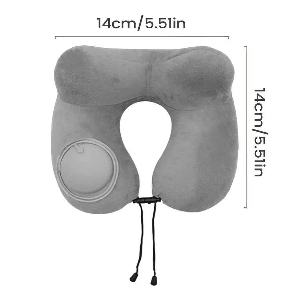 Inflatable Travel Neck Pillow | U-Shape Plush Support Cushion