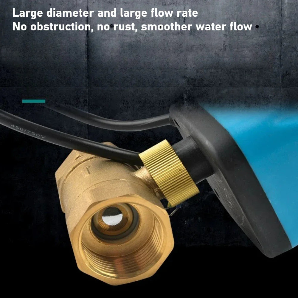 Copper Electric Ball Valve DN15–DN50 | 12V 24V 220V