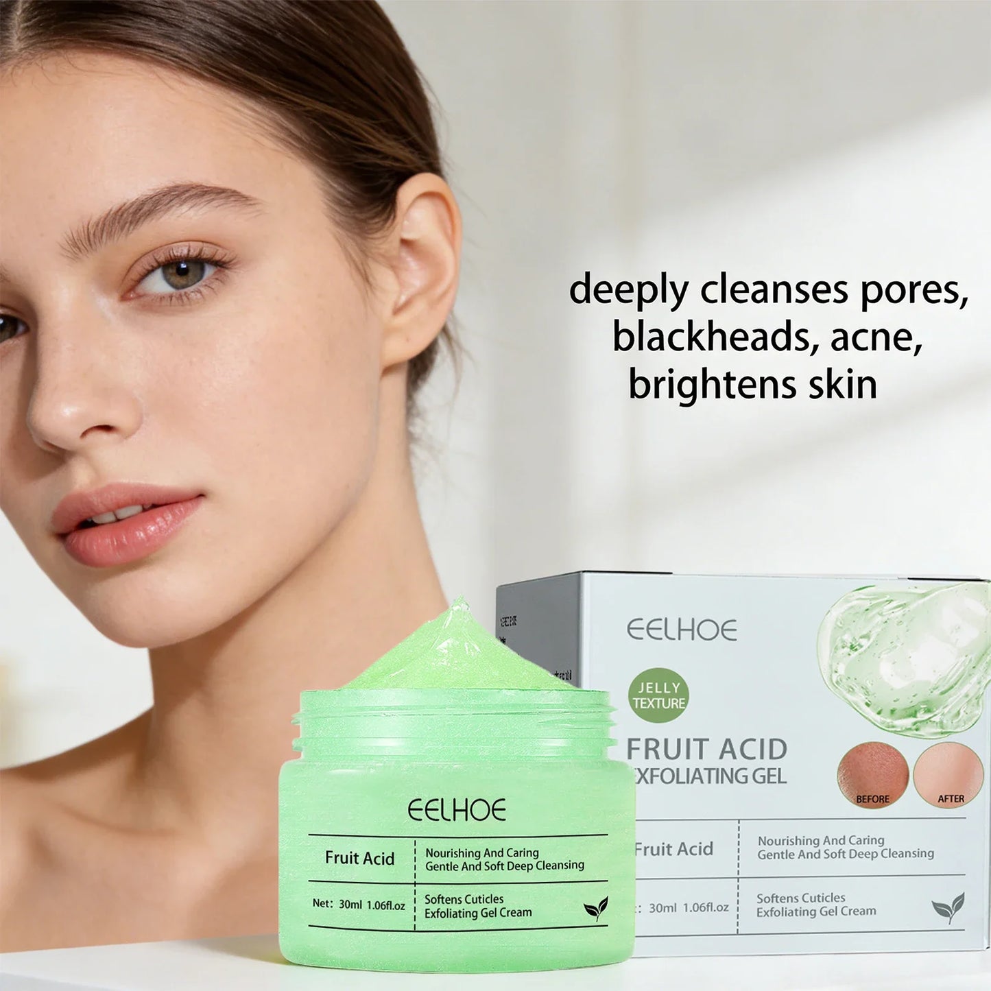 Eelhoe Fruit Acid Exfoliating Gel – Pore Cleanse & Blackheads