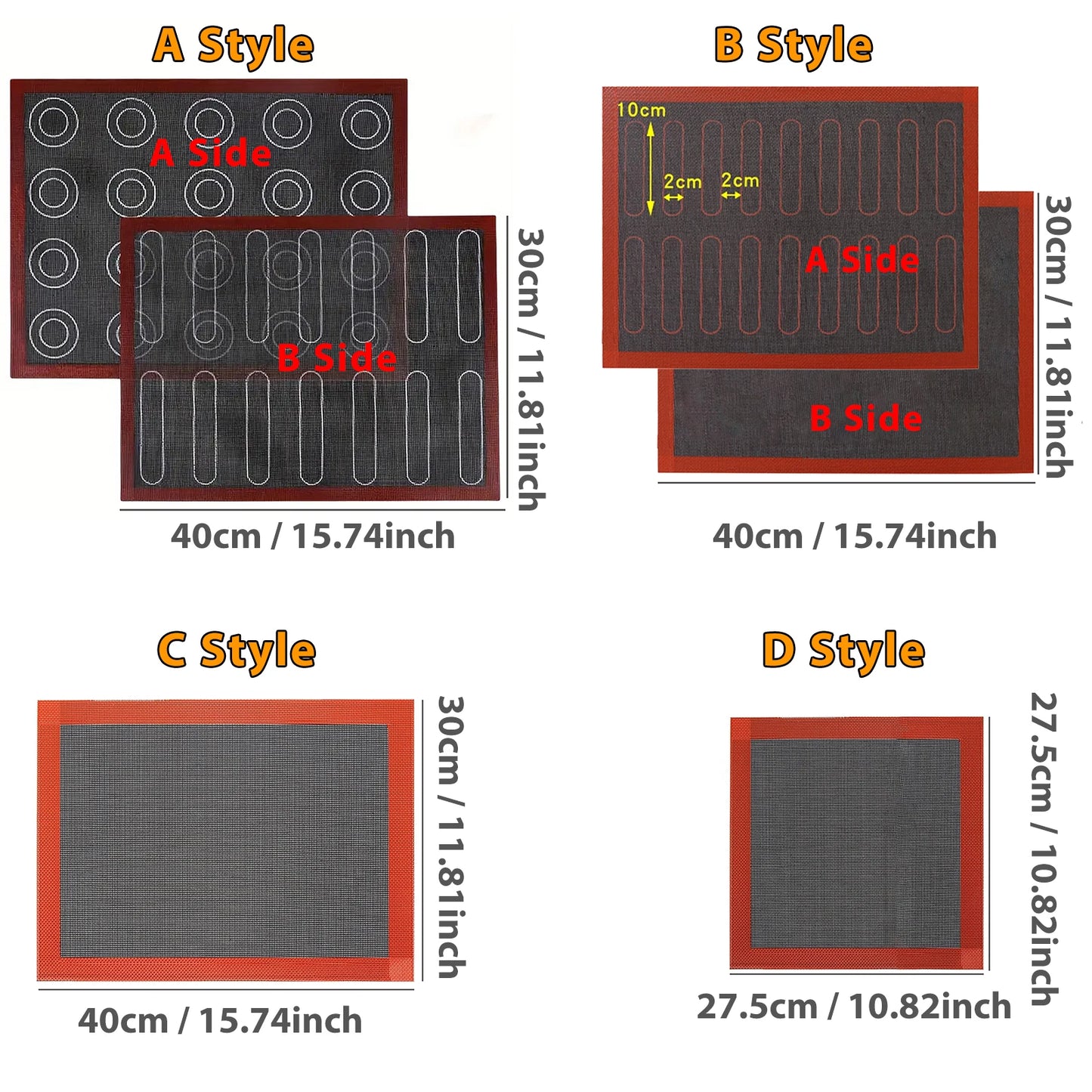 Perforated Double-Sided Silicone Baking Mat | Puff & Round Patterns – Non-Stick Reusable Oven Liner