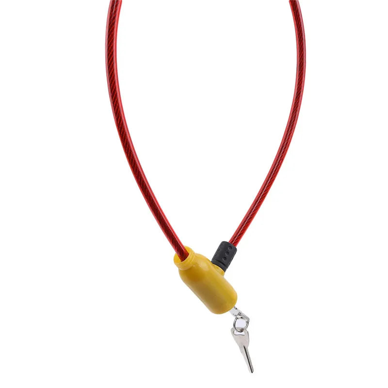 Bicycle Safety Lock Metal Universal Anti-Theft Lock Motorcycle Wire Lock Safety Cable with 2 Keys Bicycle Outdoor Supplies Peaceful Pleasures Health and Wellness