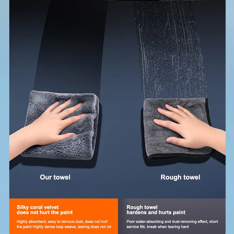 Microfiber Coral Velvet Car Wash Towel 40x100cm | Ultra Absorbent
