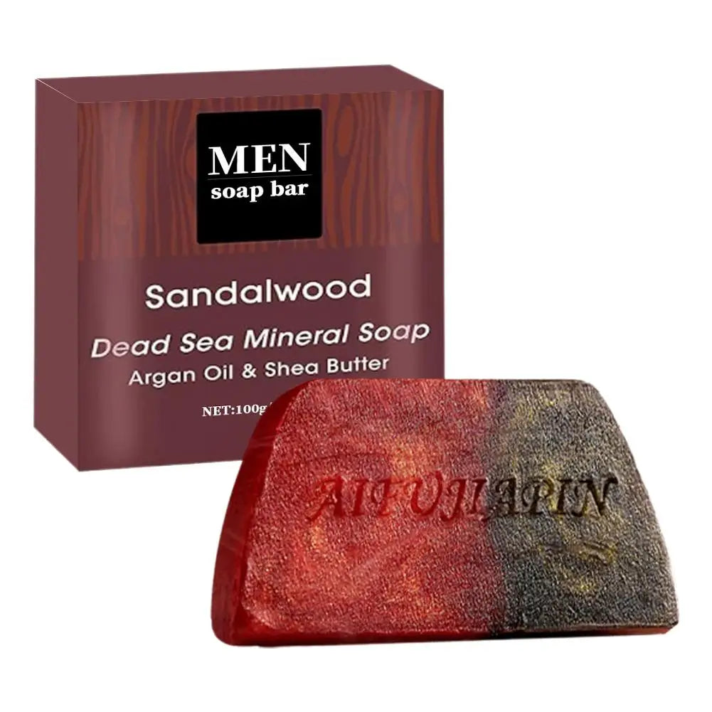 Sandalwood Men'S Soap 100g , Deeply Cleanses The Body, Moisturizes The Face, And Is Gentle And Shiny Peaceful Pleasures Health and Wellness A